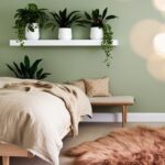 Chambre vert sauge et bois pour une ambiance apaisante assurée