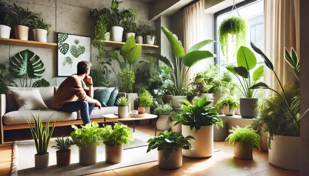 effet des plantes d'intérieur sur environnement de la maison pot de fleurs petit et grand