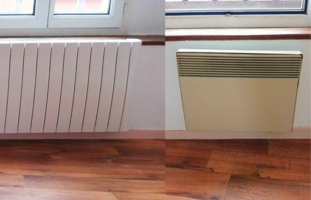 remplacement ancien radiateur grille pain par céramique moderne
