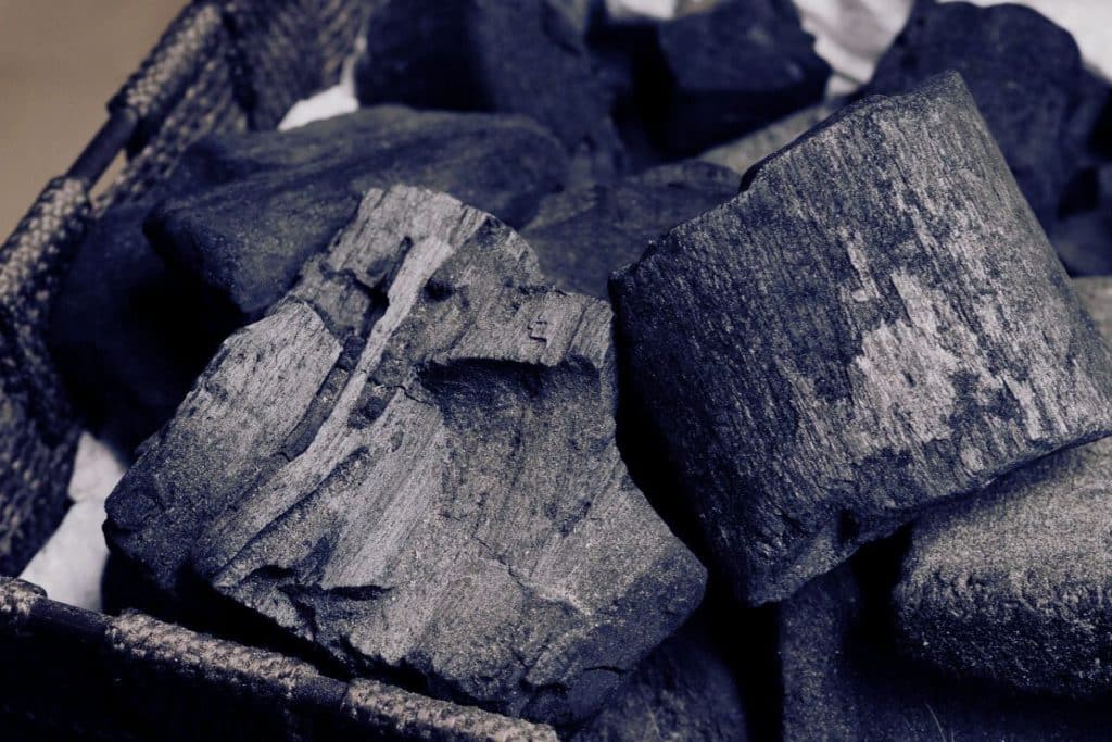 charbon actif noir astuce absorbeur humidité gros plan zoom macro bois brulé