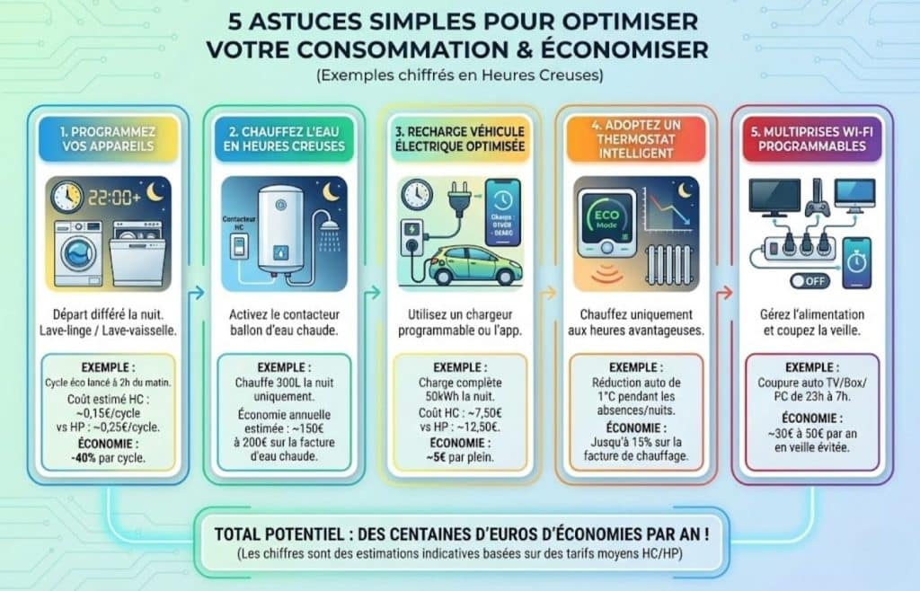astuces consommation électricité optimisation consommation économie fournisseur d'énergie