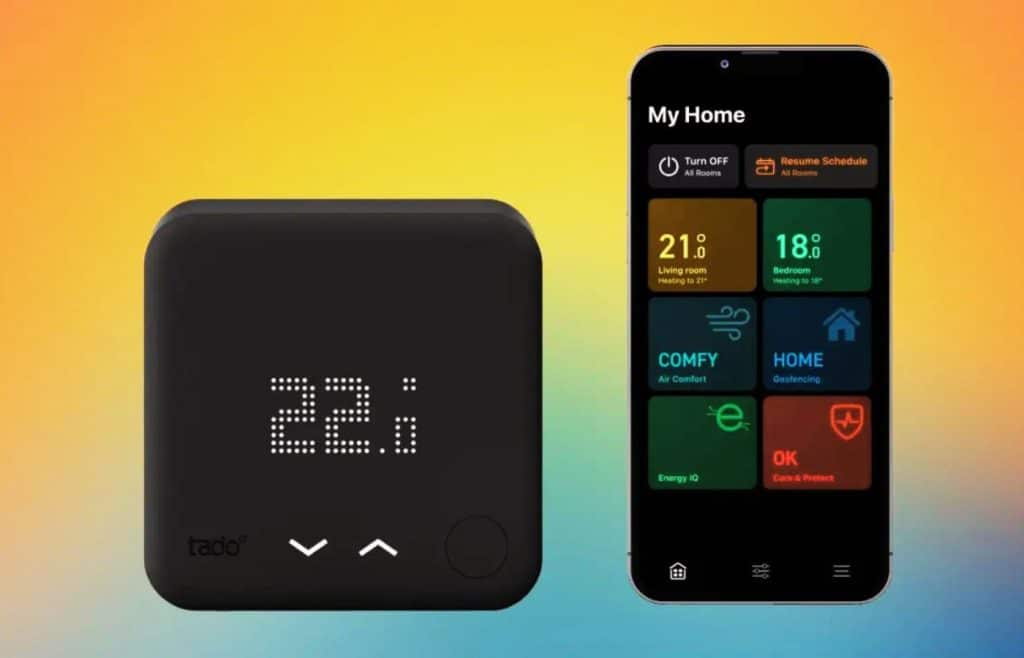 thermostat connecté tado° boitier noir application smartphone
