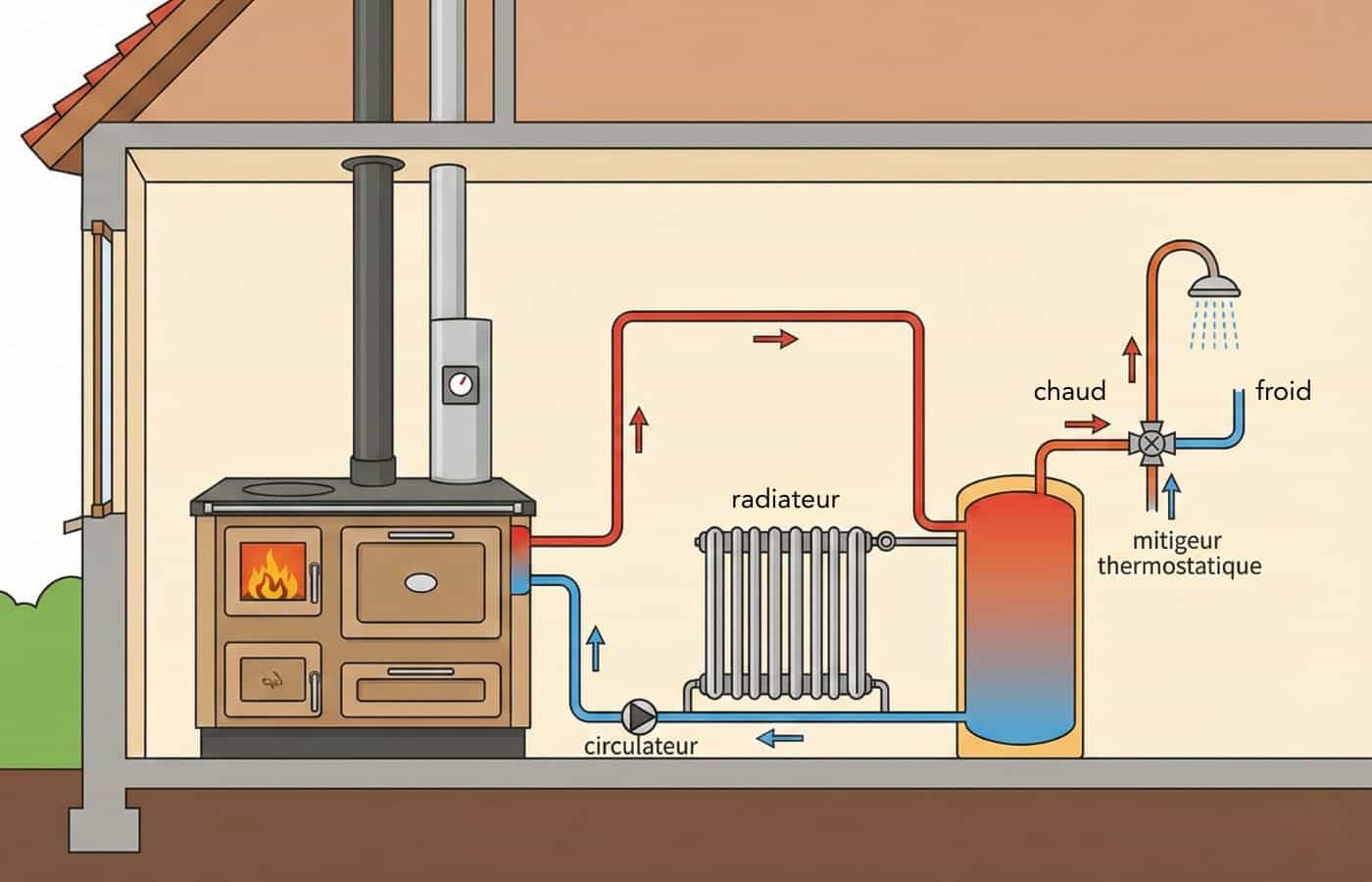Cuisinière Bouilleur à Bois Chauffage Central et Autonomie — free download