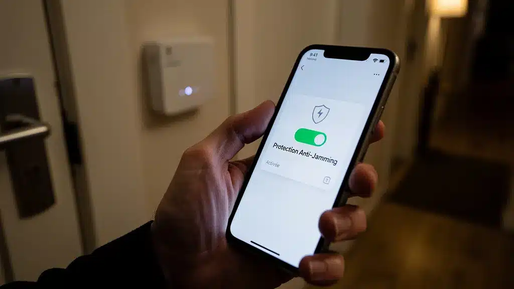 Illustration : activer la technologie anti-jamming de la centrale