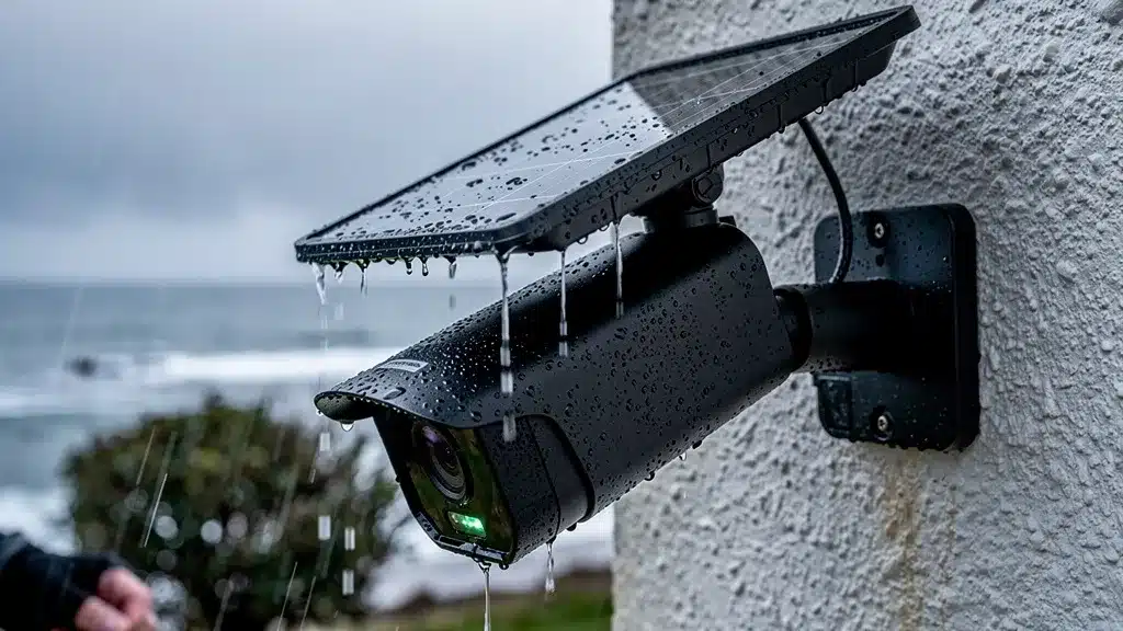 Photo representant batterie, ip66 et pir caméra pluie