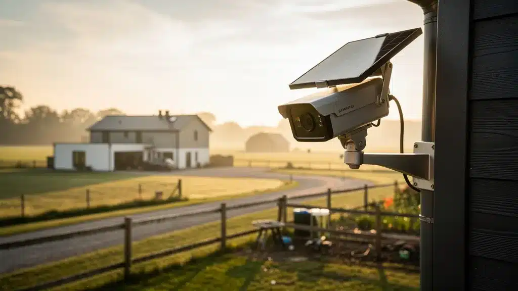 Photo illustrant caméra solaire wifi longue portée