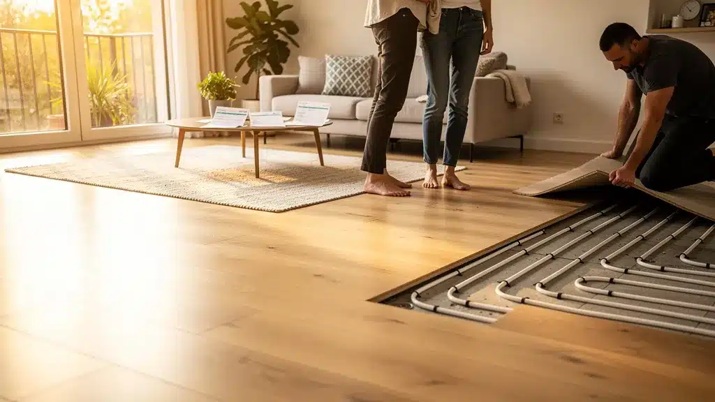 Illustration principale sur chauffage au sol électrique