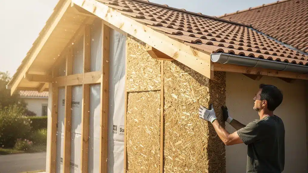 Isolation thermique laine de bois panneaux anti chaleur contre la canicule