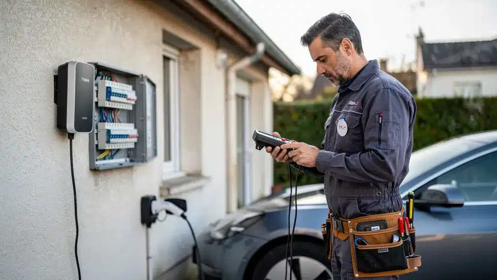 Norme NFC 15-100 et électricien IRVE : obligations 2026 - Quel disjoncteur pour une borne de recharge 7kW Norme NFC 15-100 et électricien IRVE : obligations 2026 en image