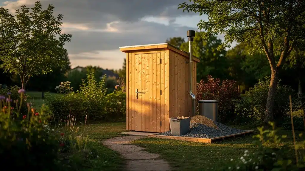 Illustration principale sur toilettes seches exterieur