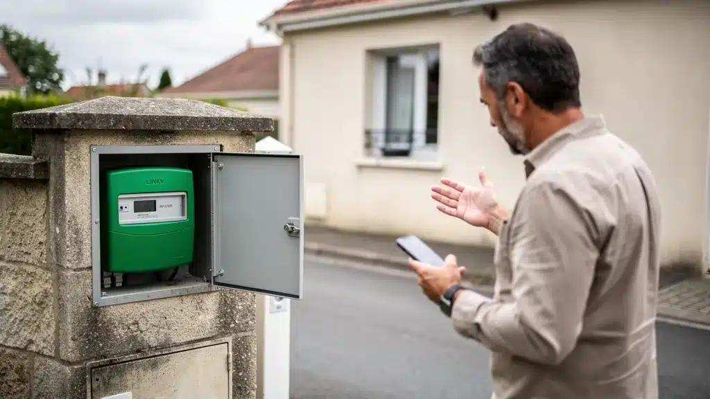 Illustration : vérifier l'accessibilité de votre compteur linky