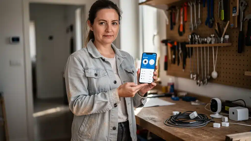 Photo de femme avec homme pour domotique : optimiser son système de sécurité maison sans abonnement
