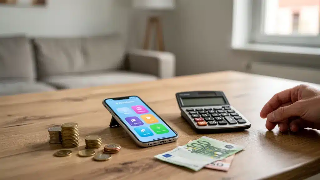 Telephone et smartphone, montrant pour rentabilité : alarme maison sans abonnement vs offres classiques