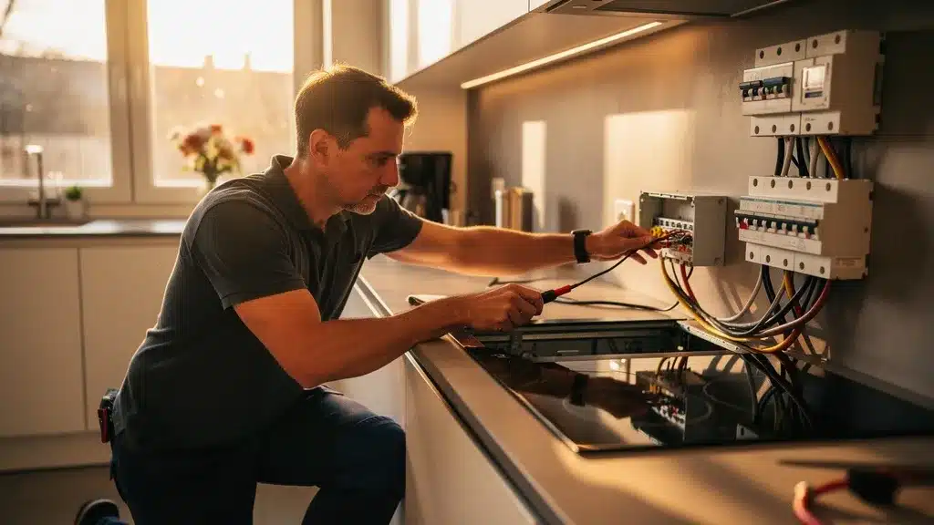 Photo illustrant brancher une plaque induction