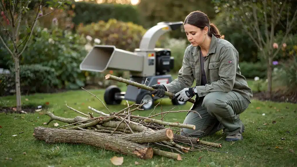 Femme et homme, jardin pour quel broyeur de branches choisir selon le diamètre