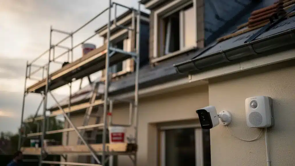 Échafaudage de toiture : protéger sa maison des cambriolages : montrant et maison