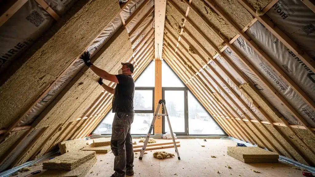 Montrant, maison illustrant comment isoler la toiture géante d'une maison en a
