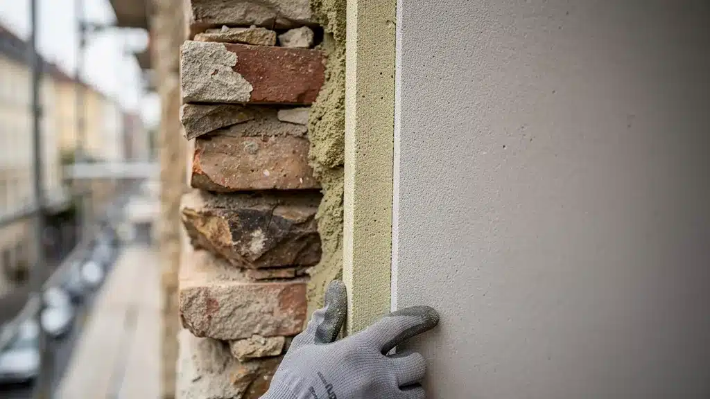 Close up macro shot showing the cross-section of an pour quel matériau choisir pour vos panneaux isolants d'extérieur