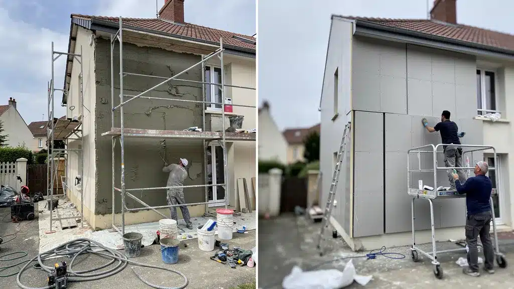 Ecran et montrant, epure pour panneau isolant extérieur avec finition vs enduit : comparatif 2026