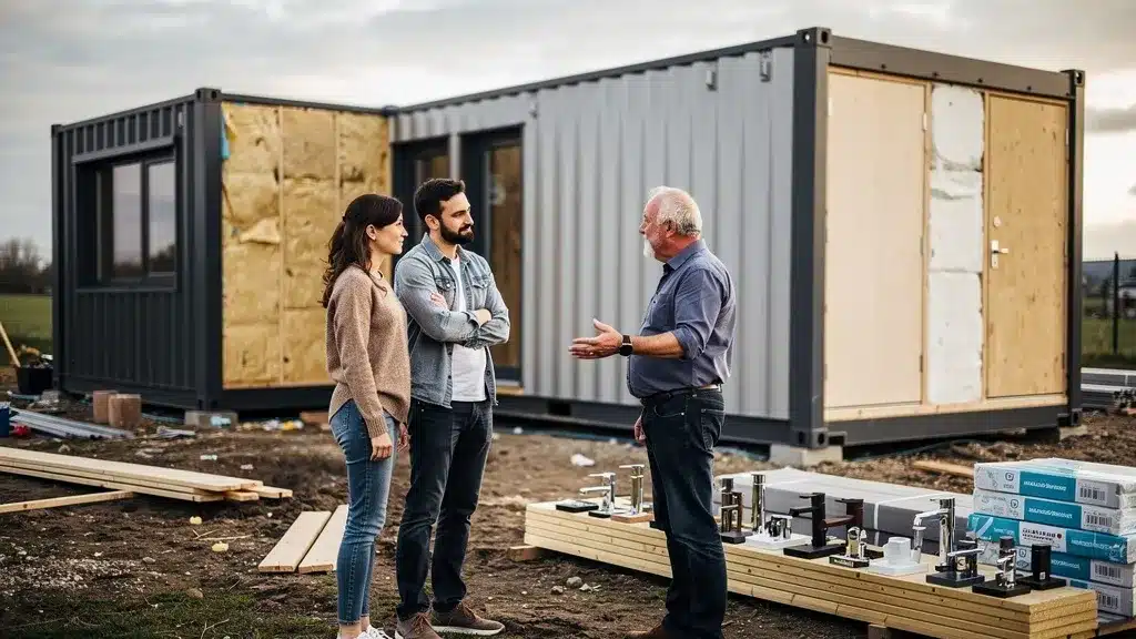 Editorial photo illustrating Conclusion : Investir dans une pour conclusion : investir dans une maison container