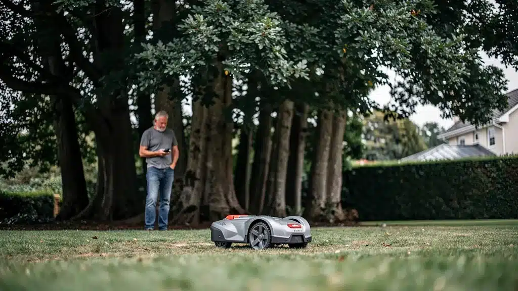 Photo de jardin avec arbre pour limites du guidage satellite : quand le signal rtk décroche