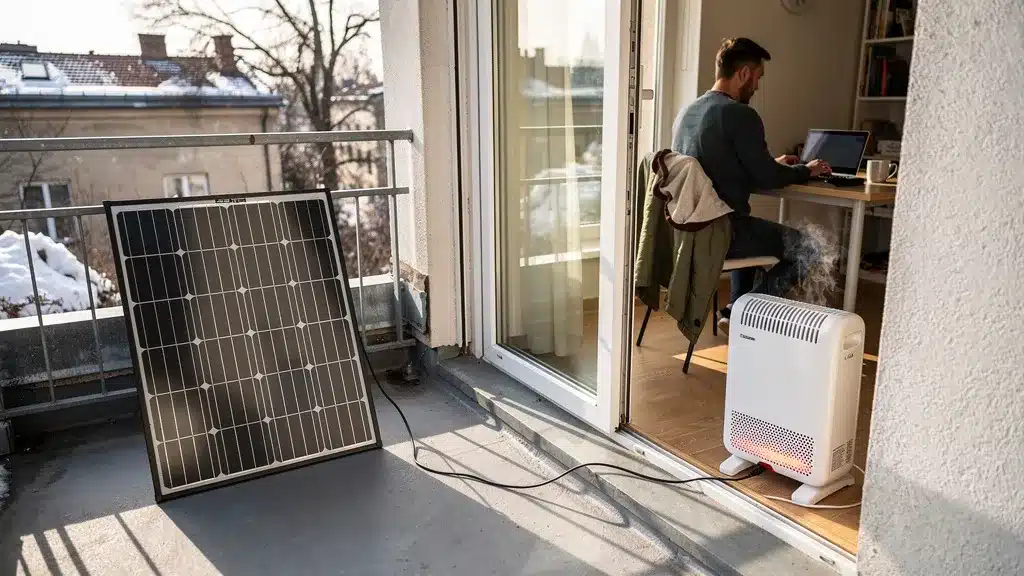 Maison et stylo pour rentabiliser son radiateur électrique d'appoint avec le solaire