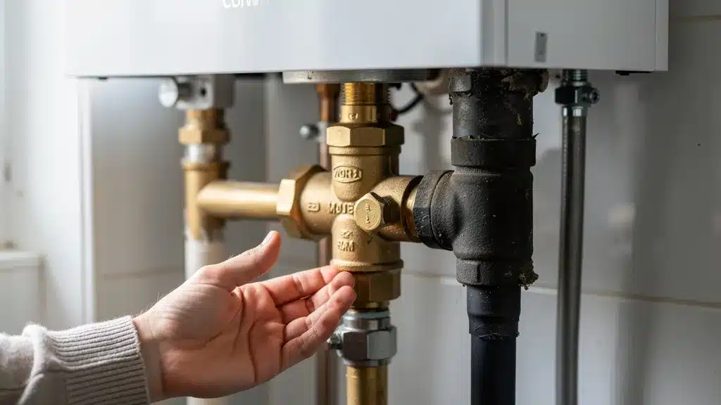 Montrant et moderne, gros plan pour à quoi sert un disconnecteur de chaudière exactement