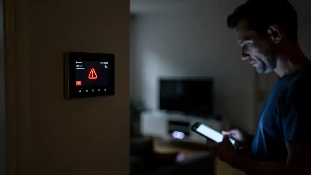 Sécurité maison : que devient votre alarme sans électricité : montrant et maison