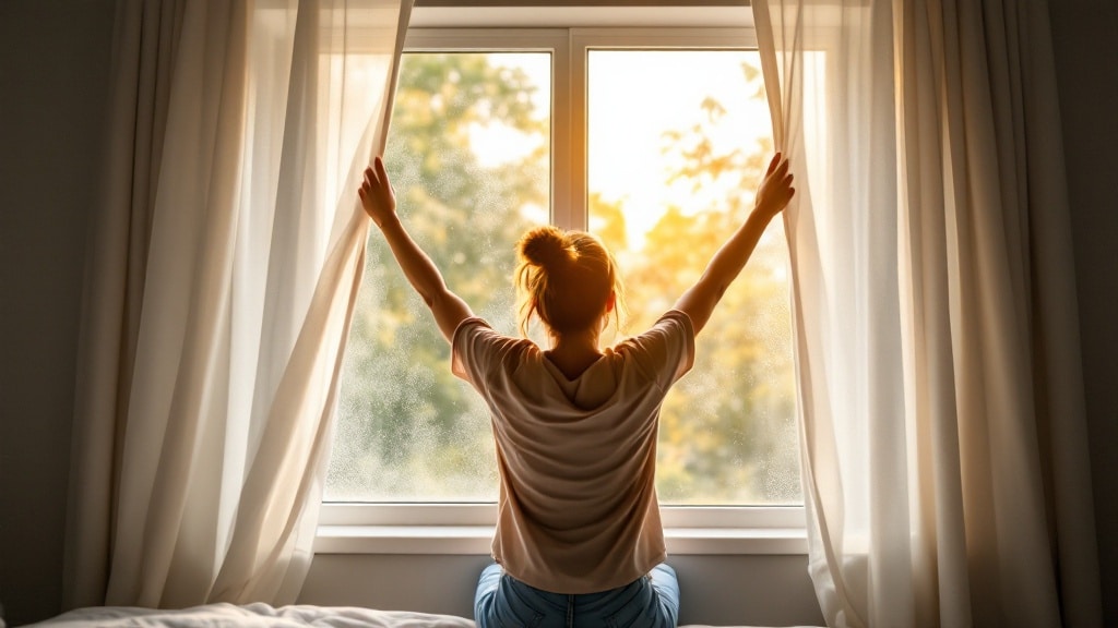 Aération quotidienne de la chambre pour faire baisser le taux d'humidité