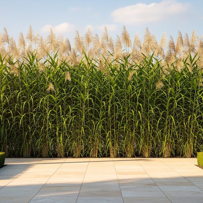 Miscanthus : le brise-vue géant qui pousse seul (et finit en paillage)