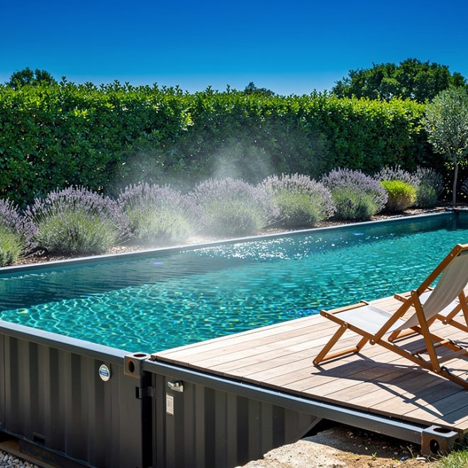 Piscine container : la piscine posée en 48 heures qui défie le béton